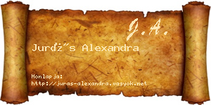 Jurás Alexandra névjegykártya